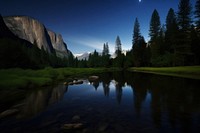 Night California Wild wilderness landscape panoramic. AI generated Image by rawpixel.