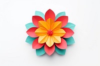 One flower origami dahlia craft. 