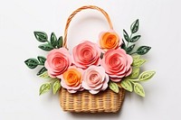 Flower bouquet basket craft plant. AI generated Image by rawpixel.