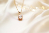 Minimal necklace gemstone jewelry diamond. 