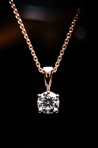 Diamond chain pendant necklace gemstone. 