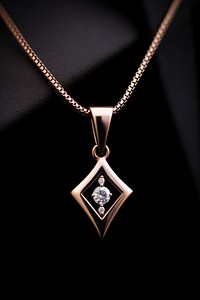 Diamond chain pendant necklace gemstone. 