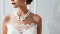 Necklace bride jewelry fashion. 