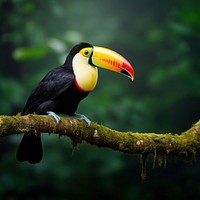 Toucan animal branch beak. 