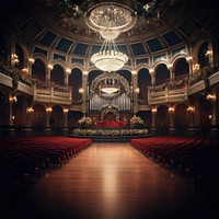 Christmas decoration architecture auditorium chandelier. 