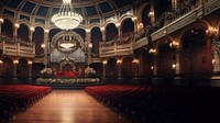 Christmas decoration architecture auditorium chandelier. 