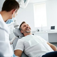 Patient at the dentist. 