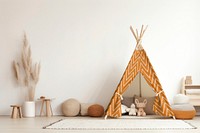 Kids tepee tent mockup psd