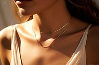 Modern decorative gold jewelry necklace pendant. 