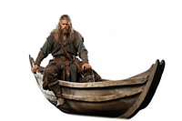 Viking man standing boat vehicle adult. 