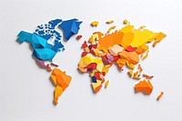 World map Paper world paper art. 