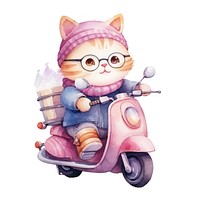 Cat riding motocycle motorcycle vehicle scooter. AI generated Image by rawpixel.