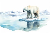 Climate change bear wildlife mammal. AI generated Image by rawpixel.