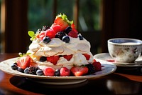 New Zealand dish pavlova dessert sundae. 