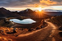 New Zealand lake outdoors nature. 