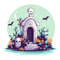 Cute grave architecture building drawing. AI generated Image by rawpixel.