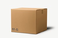 Cardboard box mockup, packaging psd