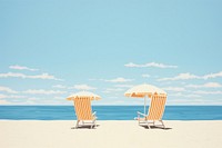 Beach furniture outdoors summer. AI generated Image by rawpixel.