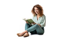 Girl reading sitting adult. 