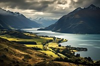 New Zealand wilderness landscape panoramic. AI generated Image by rawpixel.