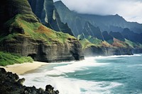 Na Pali coast State Park landscape outdoors nature. 