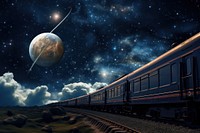 Train astronomy outdoors universe. AI generated Image by rawpixel.