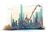 Stock market investment chart city. AI generated Image by rawpixel.