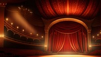 3d illustration of a theater stage in style of rendering.  