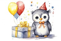 Penguin birthday representation celebration. AI generated Image by rawpixel.