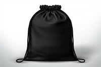 Drawstrings bag black white background monochrome. AI generated Image by rawpixel.