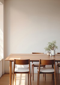 Close up photo of dinning room.  