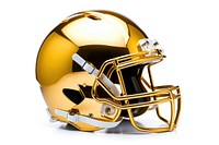 Football helmet sports gold white background. AI generated Image by rawpixel.