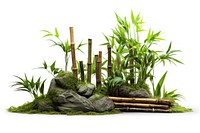 Garden plot bamboo plant herbs. AI generated Image by rawpixel.
