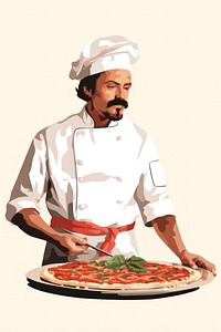 Chef make a pizza adult food restaurant. AI generated Image by rawpixel.