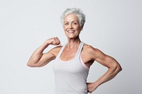Cheerful adult woman bodybuilding. AI generated Image by rawpixel.