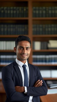 photo of Sri Lanka business man crossed arms smiling.  