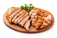 Grilled chicken sliced meat food. 