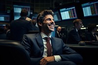 Investor smiling adult tie. AI generated Image by rawpixel.