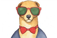 Dog wearing sunglasses mammal animal pet. AI generated Image by rawpixel.