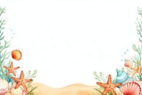 Beach themed border backgrounds invertebrate outdoors. AI generated Image by rawpixel.