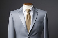 Men's gray suit and tie