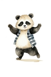 Baby raccoon dancing animal wildlife cartoon. AI generated Image by rawpixel.