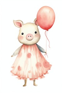 Pig animal balloon cartoon. AI generated Image by rawpixel.