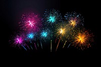 Fireworks sparks night black background. AI generated Image by rawpixel.
