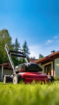 Photo an Tending to Lawn. 