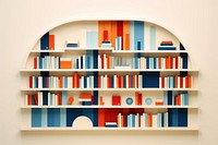 Library bookshelf furniture bookcase. AI generated Image by rawpixel.
