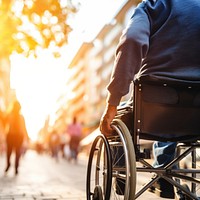Wheelchair person adult day. AI generated Image by rawpixel.