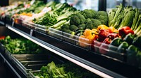 Photo of supermarket natural light.  