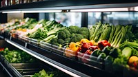 Photo of supermarket natural light.  