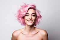 Transgender woman portrait smiling adult. 